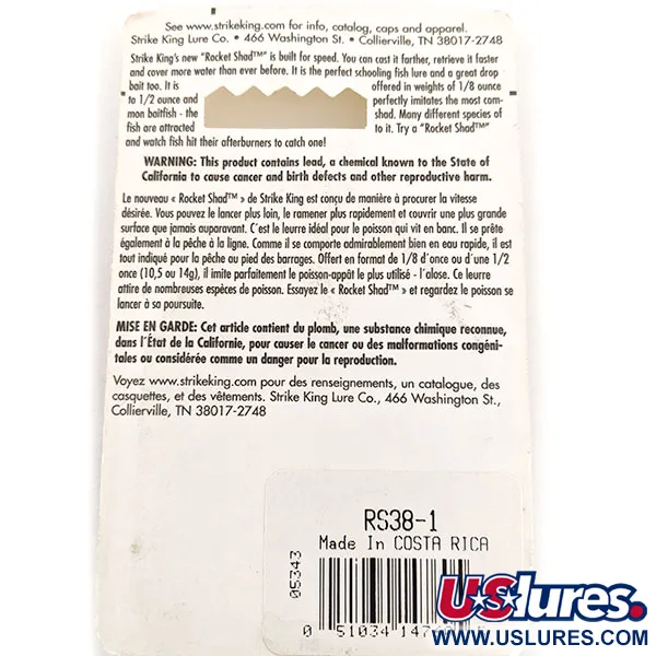 Strike King Rocket Shad Spinnerbait, Chartreuse, 10,6g, Palette Colorado, #RS-38