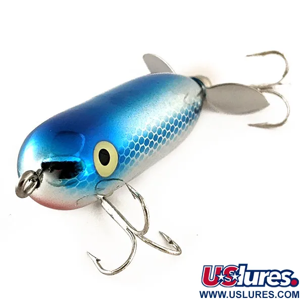 Heddon Baby Torpedo Leurre de Surface, Bleu Argent, 7g, Hélice, #11712