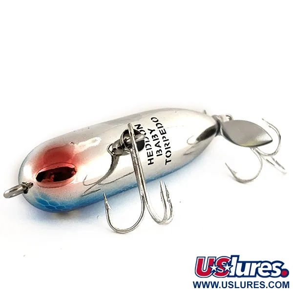 Heddon Baby Torpedo Leurre de Surface, Bleu Argent, 7g, Hélice, #11712