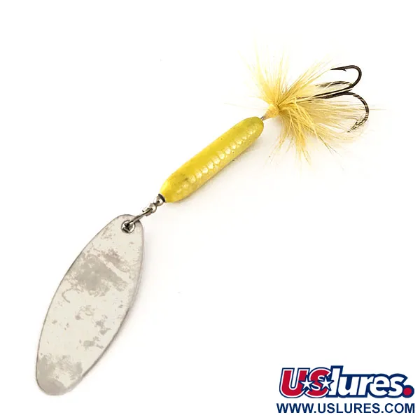 Worden’s Original Rooster Tail 5 Cuiller, Argent / Jaune, 12g, #11714