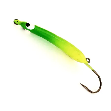 Jack's Jigs Ice Jig Vertical, Jaune/Vert, 7g, Œillet Dorsal, #11759