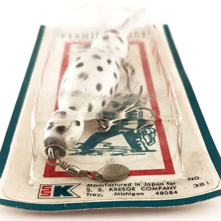 Kmart Kresge #381 Leurre, Blanc / Noir, 14g, Bavette Métal, #11780