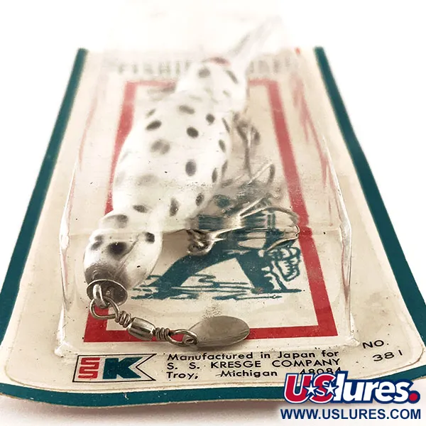 Kmart Kresge #381 Leurre, Blanc / Noir, 14g, Bavette Métal, #11780