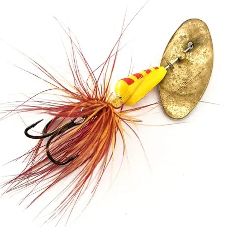 Yakima Bait Vibric Rooster Tail Cuillère, Jaune/Rouge, 4g, #11817