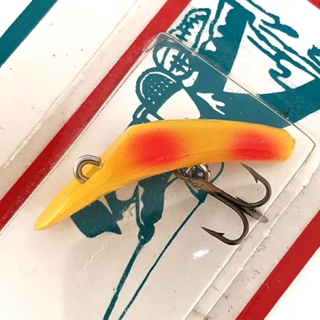 Kmart Kresge #318 Leurre traîne, Yellow / Red, 2.5g, Vintage, #11828