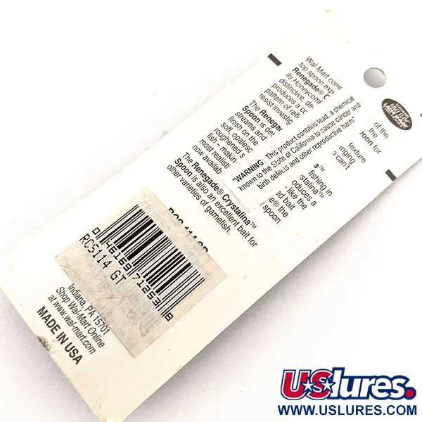 Renegade Crystalina Spoon Cuillère, Noir/Or/Orange, 11g, #11830