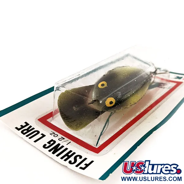 Kmart Kresge #K02 Crankbait, Jaune/Noir/Glitter, 14g, #11835