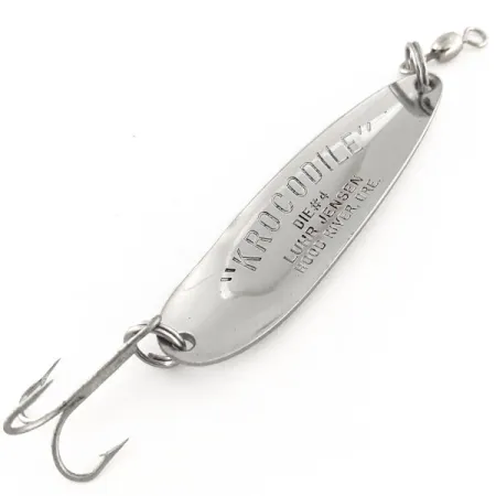 Luhr Jensen Krocodile Die #4 Cuillère, Nickel/Bleu, 14g, Rétro, #11868