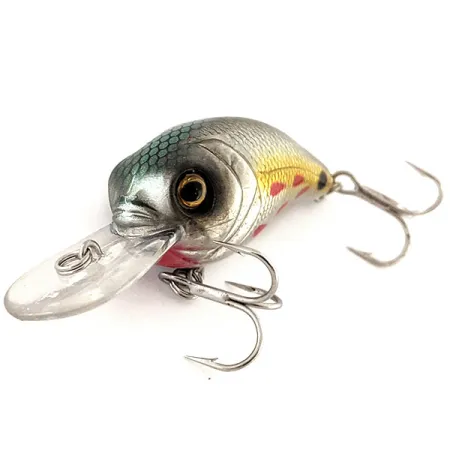 Bass Pro Shops XPS Lazer Eye Crankbait, Argent-Or, 9g, Bruiteur, #11875
