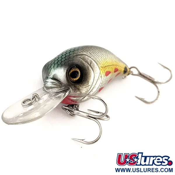 Bass Pro Shops XPS Lazer Eye Crankbait, Argent-Or, 9g, Bruiteur, #11875