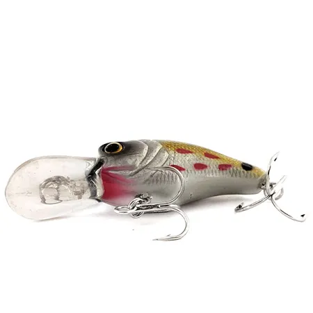 Bass Pro Shops XPS Lazer Eye Crankbait, Argent-Or, 9g, Bruiteur, #11875