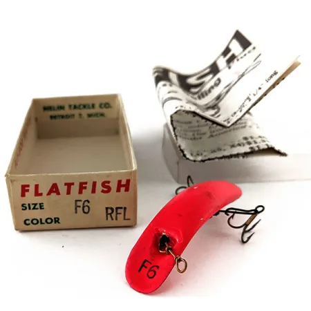 Flatfish F6 Helin Tackle UV Leurre, Rouge Fluorescent, 3g, #11910