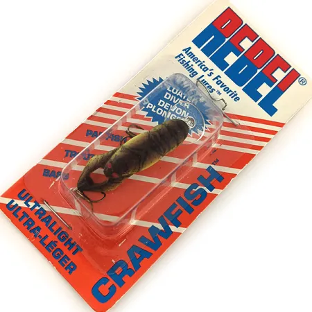 Rebel Crawfish Crankbait, Olive-marron, 2.5g, Flottant, #11934