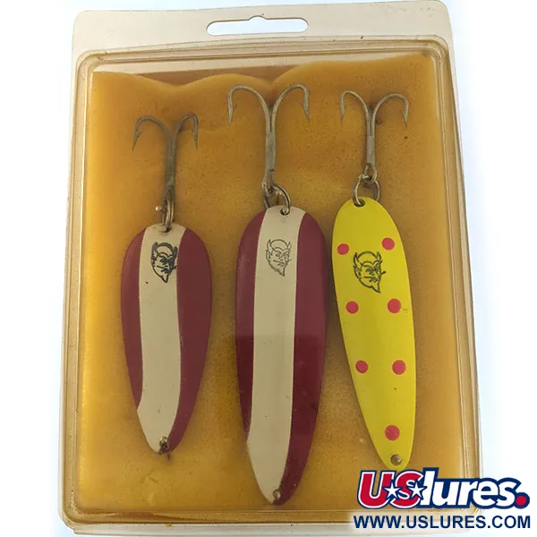 Eppinger Dardevle Kit Set cuillères, Rouge-Blanc/Jaune, #11955