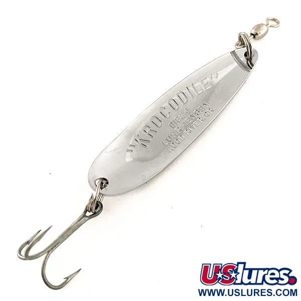 Luhr Jensen Krocodile Die #4 Cuillère, Nickel/Bleu, 14g, USA, #11969