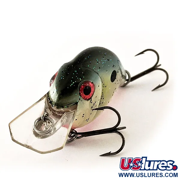 Norman Thin N Crankbait, Olive-Bleu, 12g, Billes internes, #11986