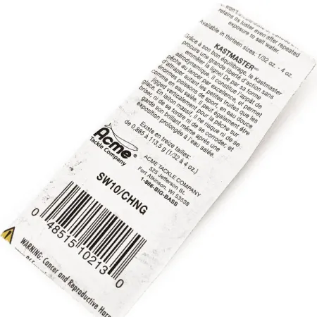 Acme Kastmaster Cuillère, Nickel / Vert, 7g, Laiton massif, #12049