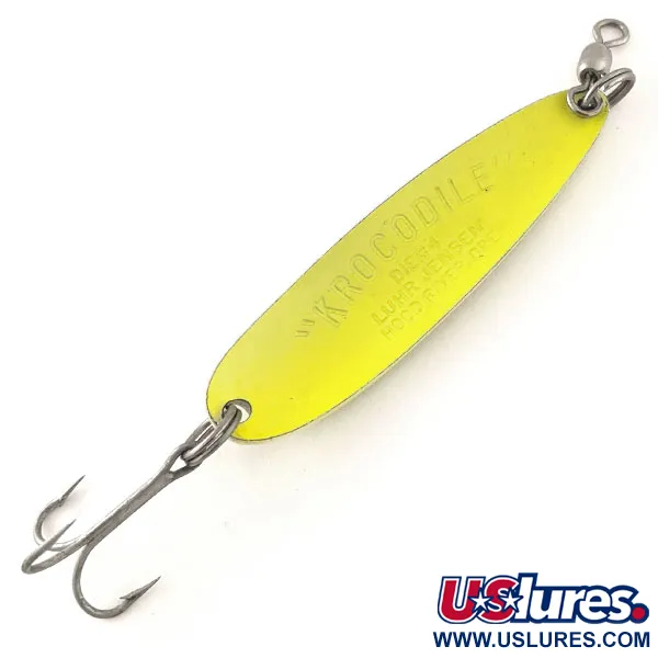 Luhr Jensen Krocodile Die #4 UV Cuillère, Jaune, 21g, UV Actif, #12095