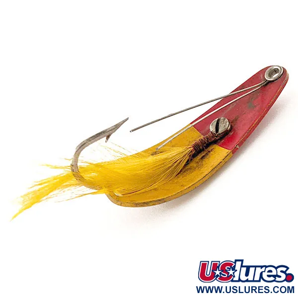 Weezel Weedless Rex Spoon Cuillère Anti-Herbe, Jaune/Rouge, 12,5g, #12125