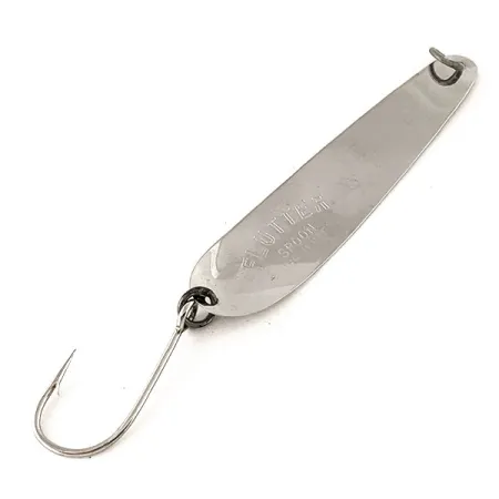 Luhr Jensen Flutter Spoon Glow Cuillère, Nickel/Blanc/Jaune, 4g, #12142