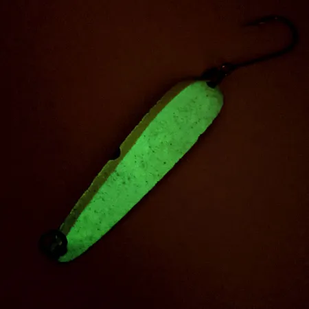 Luhr Jensen Flutter Spoon Glow Cuillère, Nickel/Blanc/Jaune, 4g, #12142