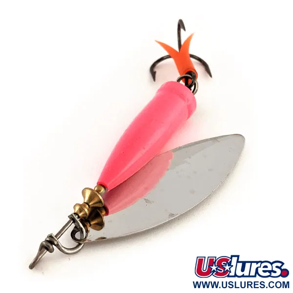 Blue Fox Super Vibrax Salmon UV Cuiller, Nickel/Rose, 33g, UV, #12161