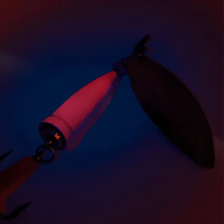 Blue Fox Super Vibrax Salmon UV Cuiller, Nickel/Rose, 33g, UV, #12161