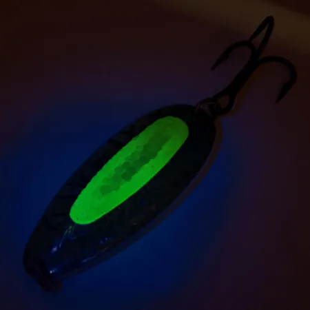 Blue Fox Rattlin Pixee Cuillère, Jaune/Bleu, 24g, Insert UV, #12216