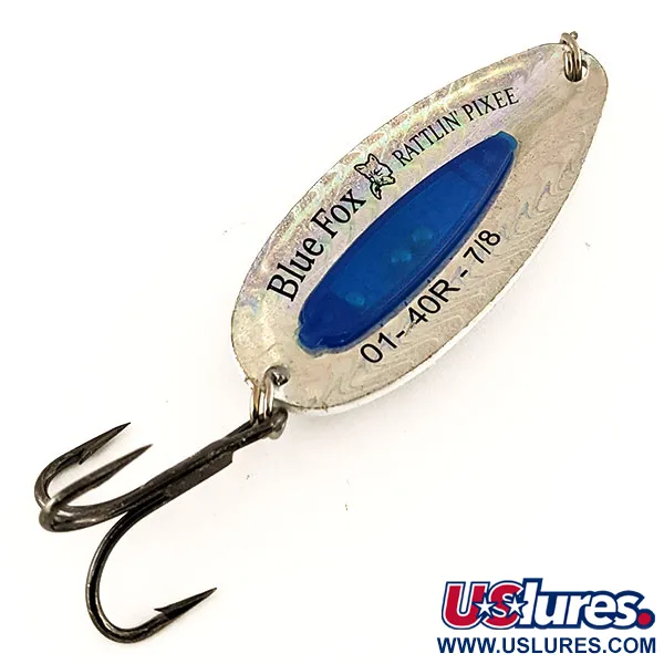 Blue Fox Rattlin Pixee Cuillère, Nickel / Blue, 24g, Rattle, #12245