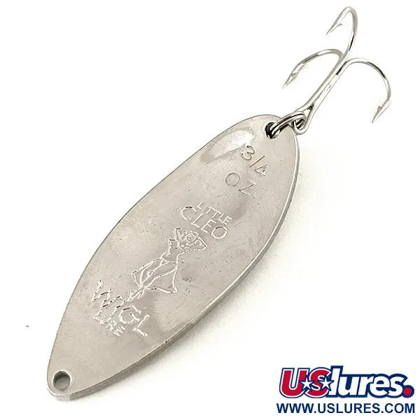 Little Cleo (Hula Girl) Cuillère, Blanc/Vert/Pailleté/Nickel, 21g, #12267