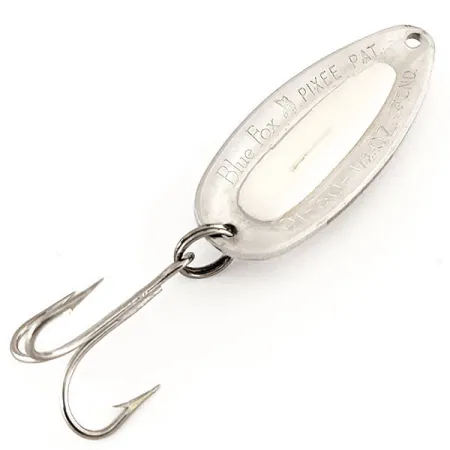 Blue Fox Pixee Cuillère, Nickel martelé / Blanc, 14g, Œuf saumon, #12317