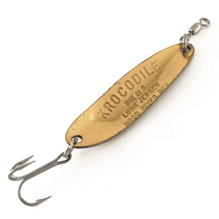 Luhr Jensen Krocodile Die #3 UV Cuillère, Laiton/Rouge, 10g, UV, #12325