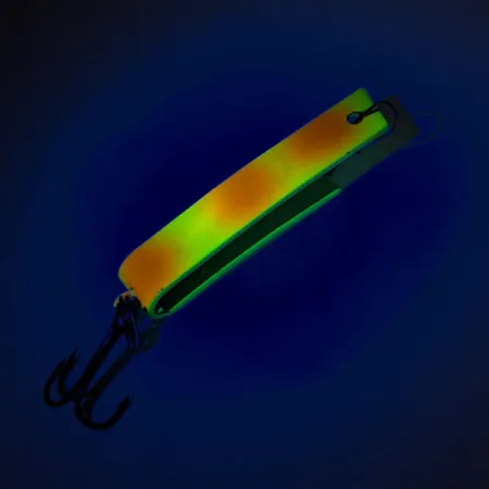 Cuillère South Bend Super-Duper 503 UV, Chartreuse/Rouge, 4.3g, #12331