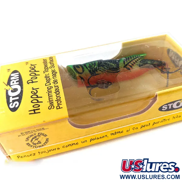Storm Hopper Popper Leurre de Surface, Fire Tiger, 2g, #HP04 520