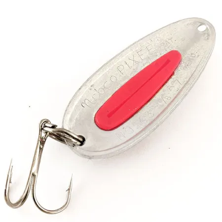 Nebco Pixee UV Cuillère, Nickel Martelé/Rouge, 24g, UV, #12362