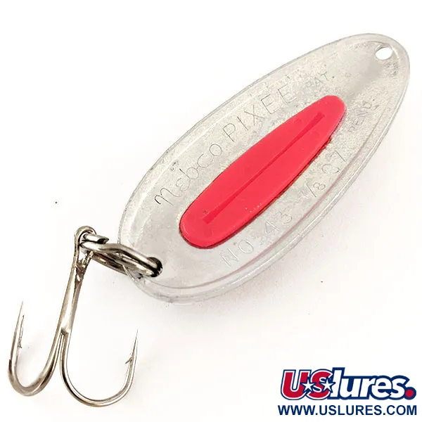 Nebco Pixee UV Cuillère, Nickel Martelé/Rouge, 24g, UV, #12362