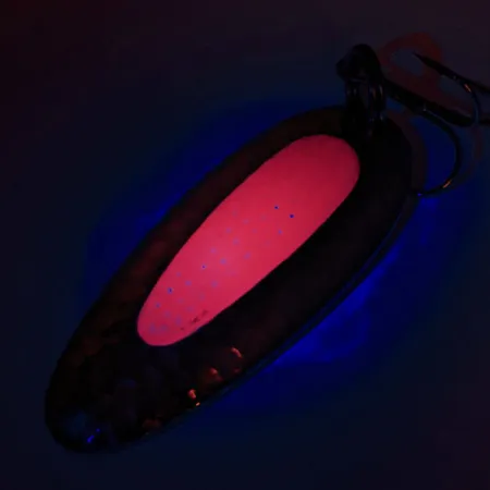 Nebco Pixee UV Cuillère, Nickel Martelé/Rouge, 24g, UV, #12362
