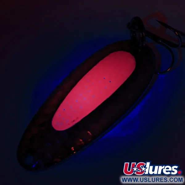 Nebco Pixee UV Cuillère, Nickel Martelé/Rouge, 24g, UV, #12362