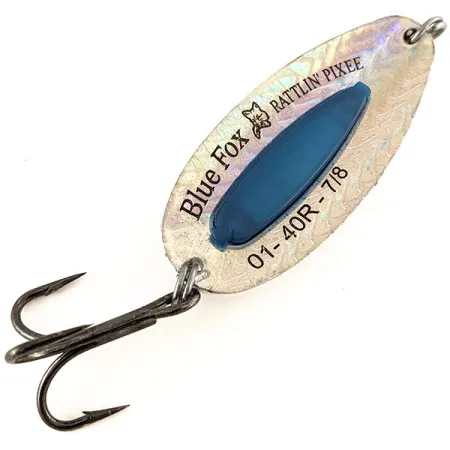 Blue Fox Rattlin Pixee Cuillère, Rainbow Herring / Blue, 24g, #12405