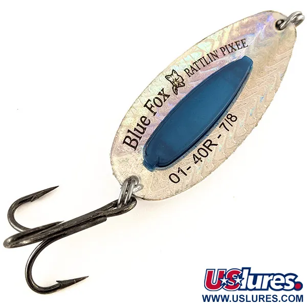 Blue Fox Rattlin Pixee Cuillère, Rainbow Herring / Blue, 24g, #12405