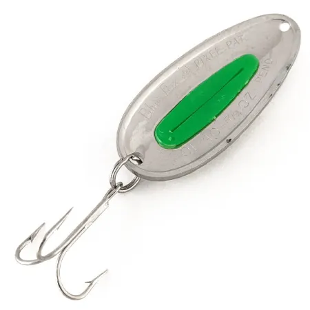 Blue Fox Pixee UV Cuillère, Nickel martelé/Vert, 24g, UV, #12445