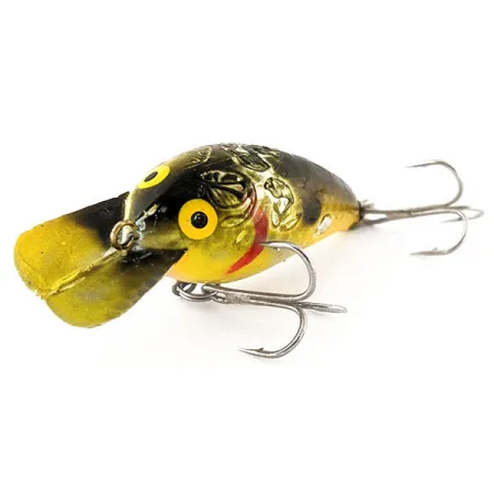 Kmart Kresge #K03 UV Crankbait, Jaune / Noir, 7g, effet UV, #12458