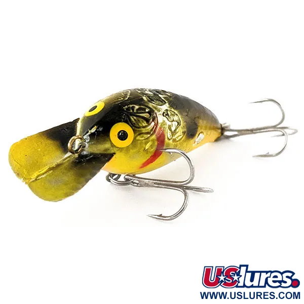 Kmart Kresge #K03 UV Crankbait, Jaune / Noir, 7g, effet UV, #12458