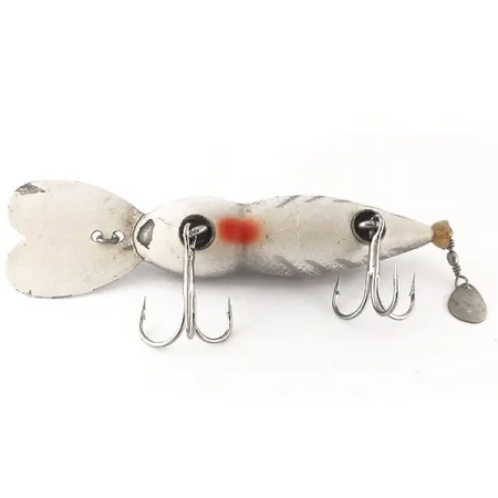 Whopper Stopper Hellbender Crankbait, Argent-Blanc, 12g, Bavette Métal, #12461