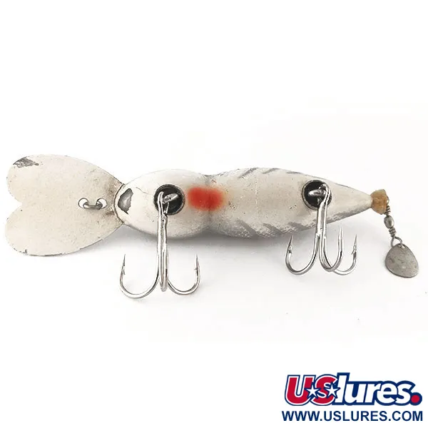 Whopper Stopper Hellbender Crankbait, Argent-Blanc, 12g, Bavette Métal, #12461