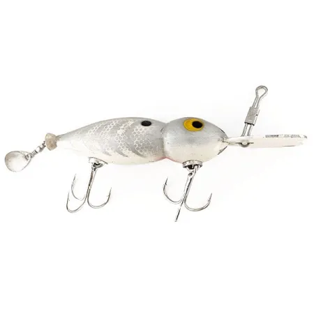 Whopper Stopper Hellbender Crankbait, Argent-Blanc, 12g, Bavette Métal, #12461