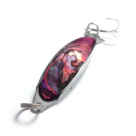 Salm The Killer Red Abalone Pearl Minnow Cuillère, Rouge/Nickel, #12477