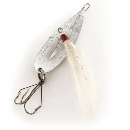 Johnson Silver Minnow Triple Hook Cuillère, Argent, 7g, Bucktail, #12489