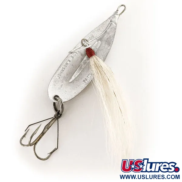 Johnson Silver Minnow Triple Hook Cuillère, Argent, 7g, Bucktail, #12489