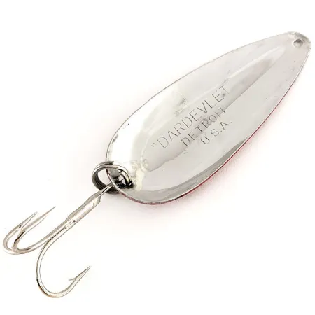 Dardevle Dardevlet Cuillère, Red/White/Nickel, 21g, Longue distance, #12511